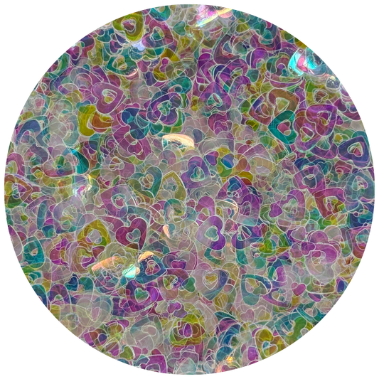 Iridescent Hearts  - Custom Glitter Mix